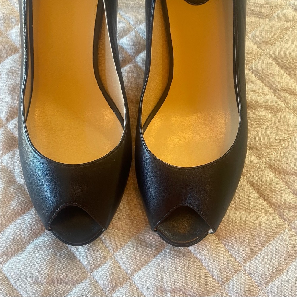 Cole Haan Nike Air Peep Toe Pump Heels Black 8.5B - Picture 7 of 13